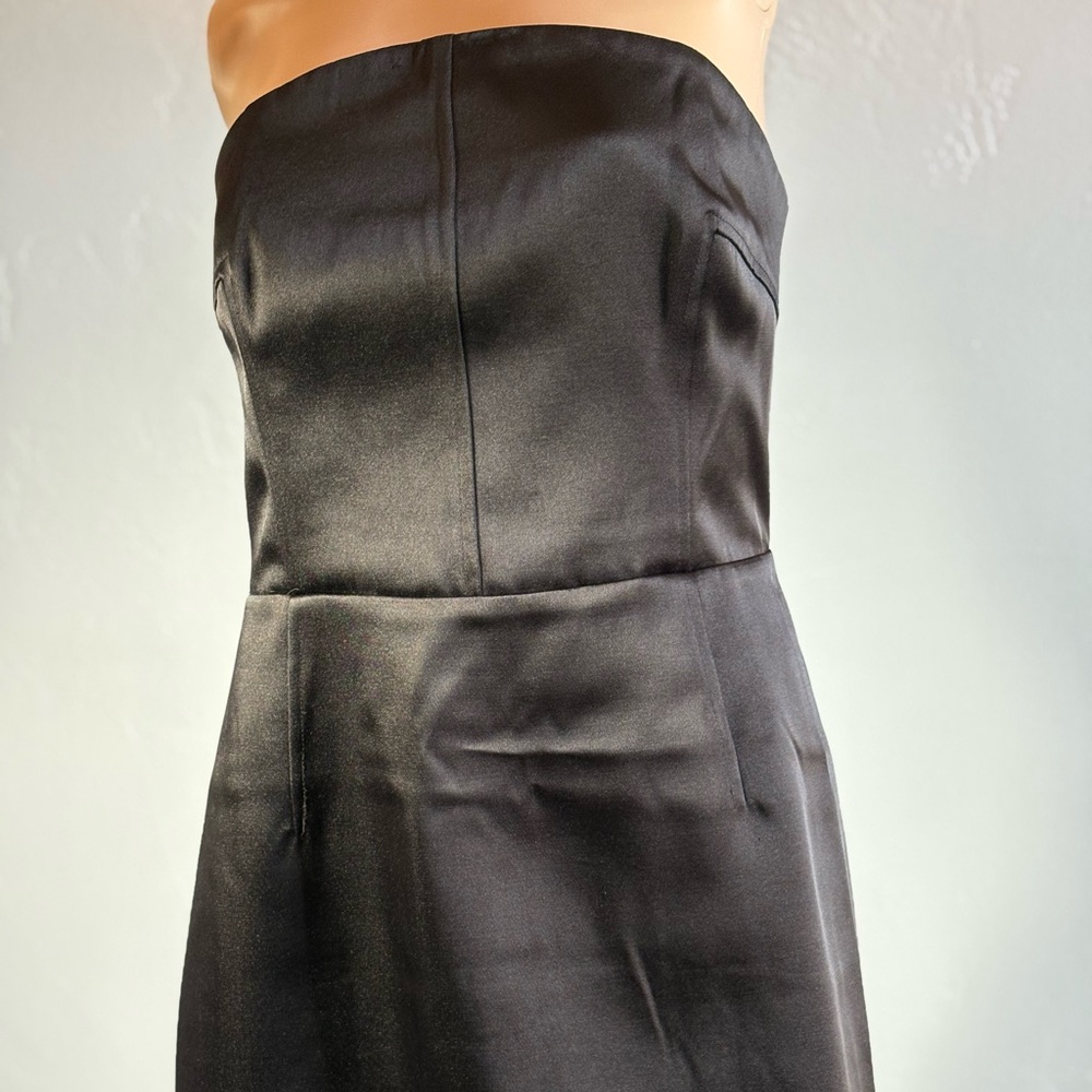 H&M Black Strapless Satin Dress Size Medium